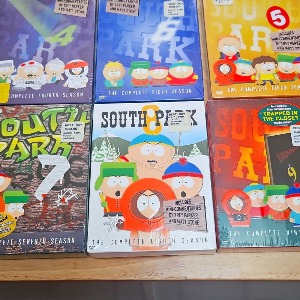 Brand new South Park series season 4 through 9.